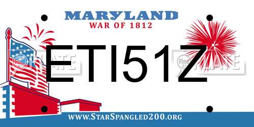 ETI51Z Maryland License Plate