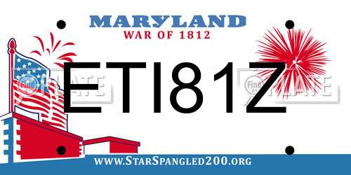 ETI81Z Maryland License Plate