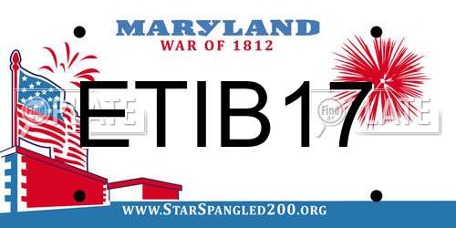 ETIB17 Maryland License Plate