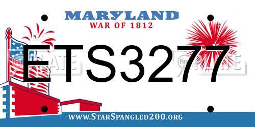 ETS3277 Maryland License Plate