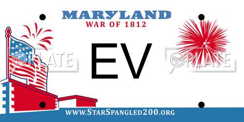 EV Maryland License Plate