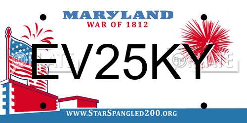 EV25KY Maryland License Plate