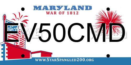 EV50CMD Maryland License Plate
