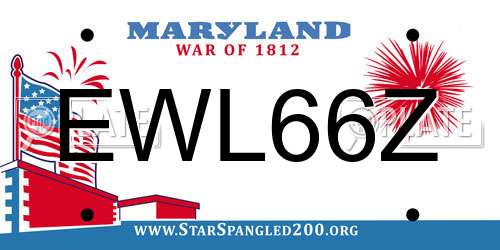 EWL66Z Maryland License Plate