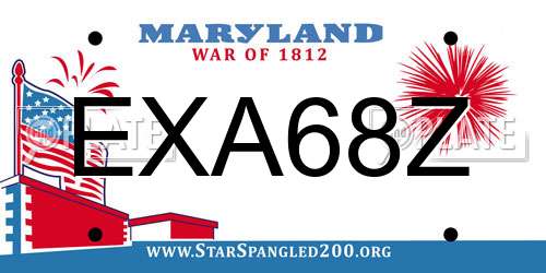 EXA68Z Maryland License Plate