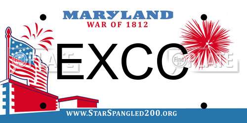 EXCC Maryland License Plate