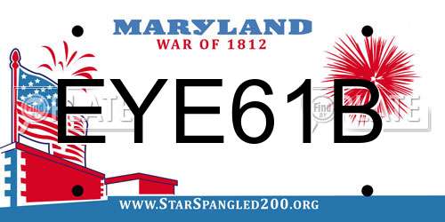 EYE61B Maryland License Plate