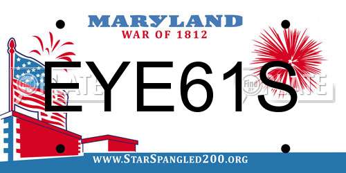 EYE61S Maryland License Plate