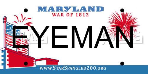 EYEMAN Maryland License Plate