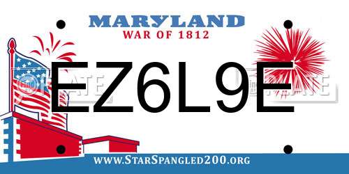 EZ6L9E Maryland License Plate