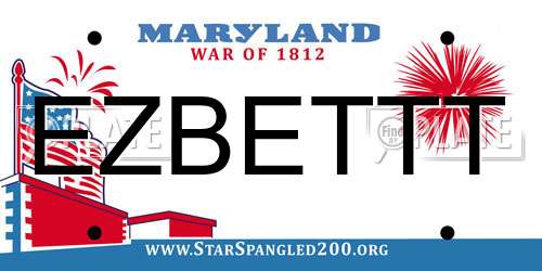 EZBETTT Maryland License Plate