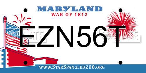 EZN56T Maryland License Plate