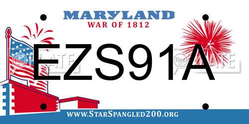 EZS91A Maryland License Plate