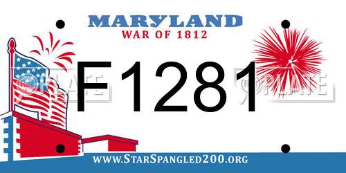 F1281 Maryland License Plate