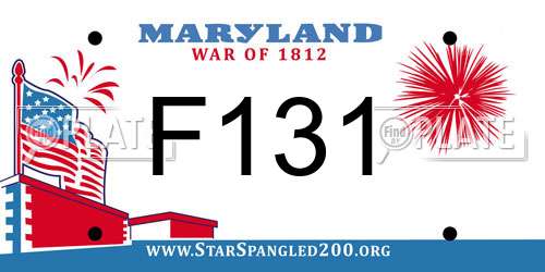 F131 Maryland License Plate
