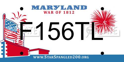 F156TL Maryland License Plate