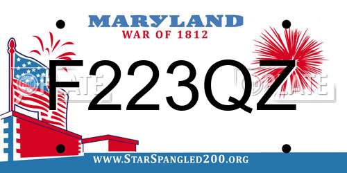 F223QZ Maryland License Plate