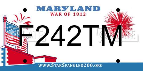 F242TM Maryland License Plate