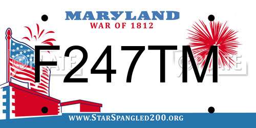 F247TM Maryland License Plate