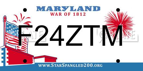 F24ZTM Maryland License Plate