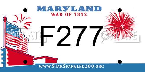 F277 Maryland License Plate