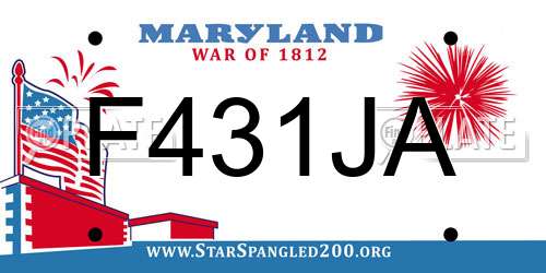 F431JA Maryland License Plate