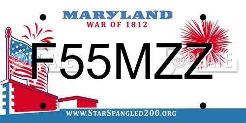 F55MZZ Maryland License Plate