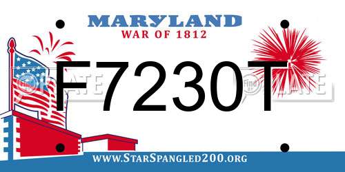 F7230T Maryland License Plate