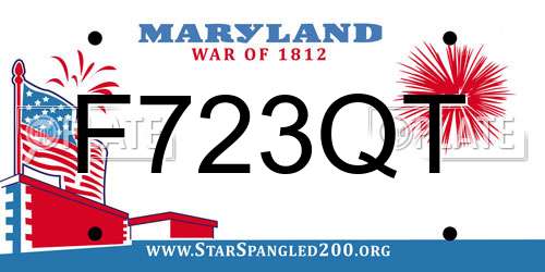 F723QT Maryland License Plate
