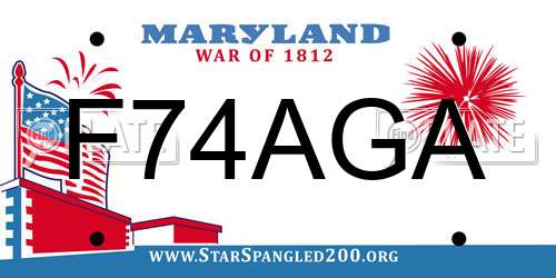 F74AGA Maryland License Plate