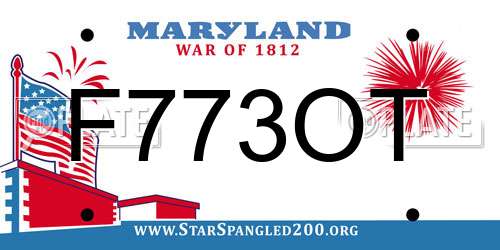 F773OT Maryland License Plate