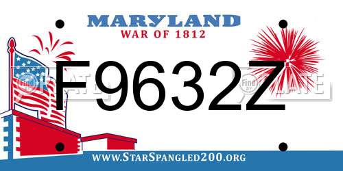 F9632Z Maryland License Plate