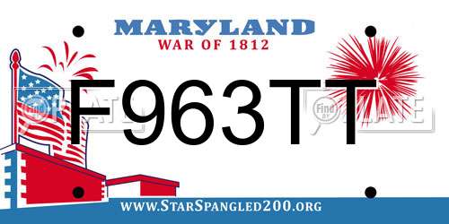 F963TT Maryland License Plate