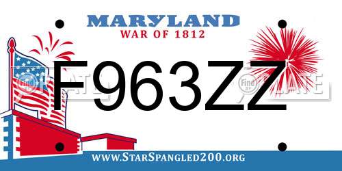 F963ZZ Maryland License Plate