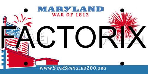 FACTORIX Maryland License Plate