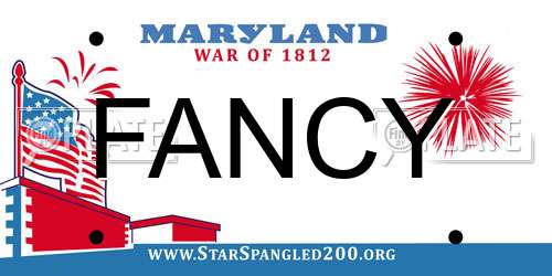 FANCY Maryland License Plate