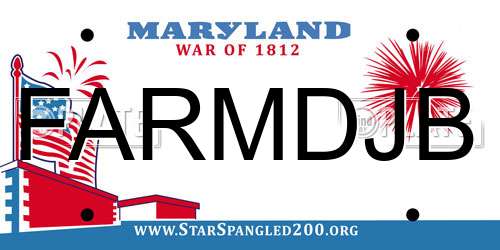 FARMDJB Maryland License Plate