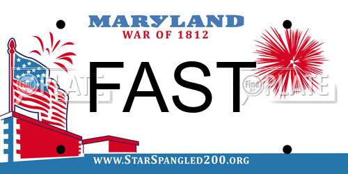 FAST Maryland License Plate