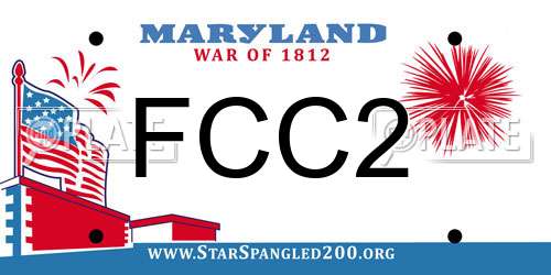 FCC2 Maryland License Plate