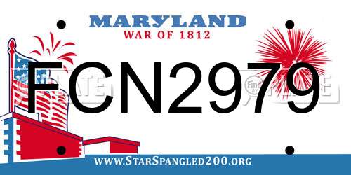 FCN2979 Maryland License Plate