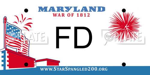 FD Maryland License Plate