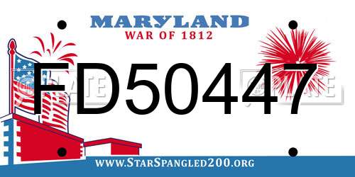 FD50447 Maryland License Plate
