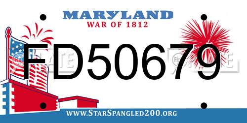 FD50679 Maryland License Plate