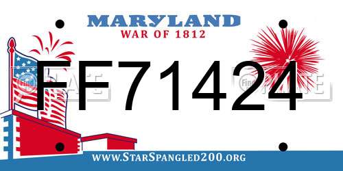 FF71424 Maryland License Plate