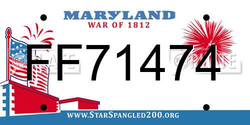 FF71474 Maryland License Plate