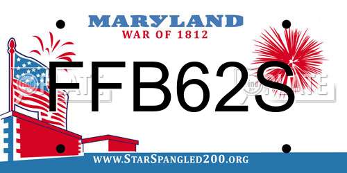 FFB62S Maryland License Plate