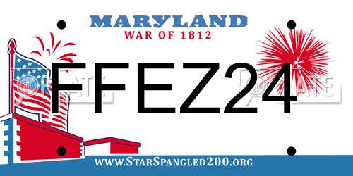 FFEZ24 Maryland License Plate