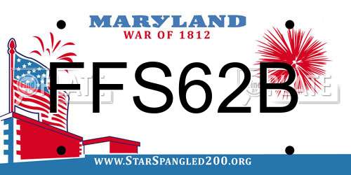 FFS62B Maryland License Plate