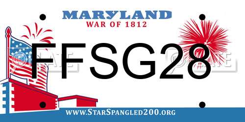 FFSG28 Maryland License Plate