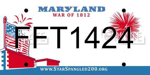 FFT1424 Maryland License Plate
